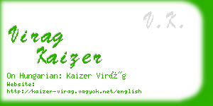 virag kaizer business card